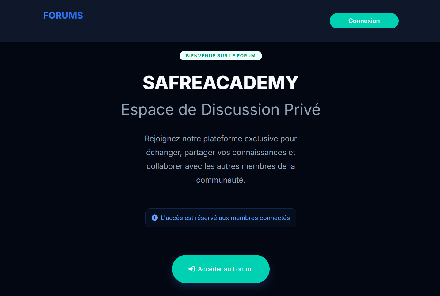 Forum Safre Académie